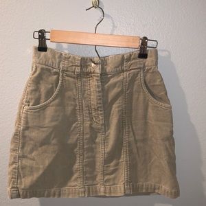 Tan corduroy skirt